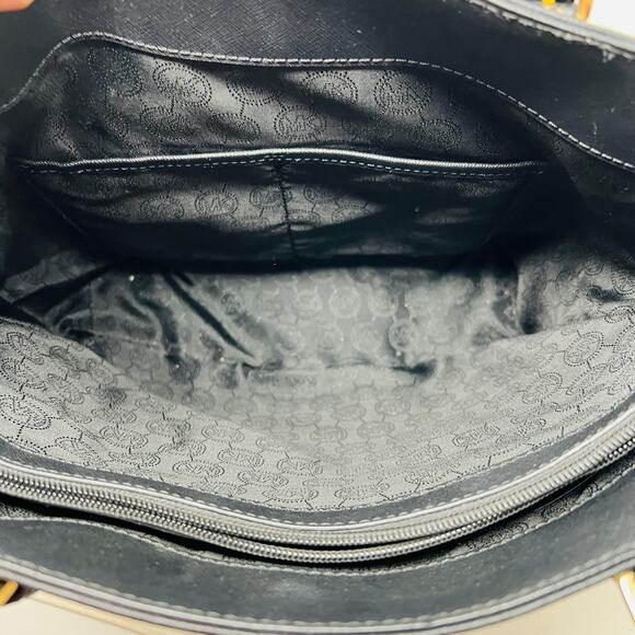 Michael Kors Small Tote Bag Black Gold Buckle Casual - Picture 9 of 11